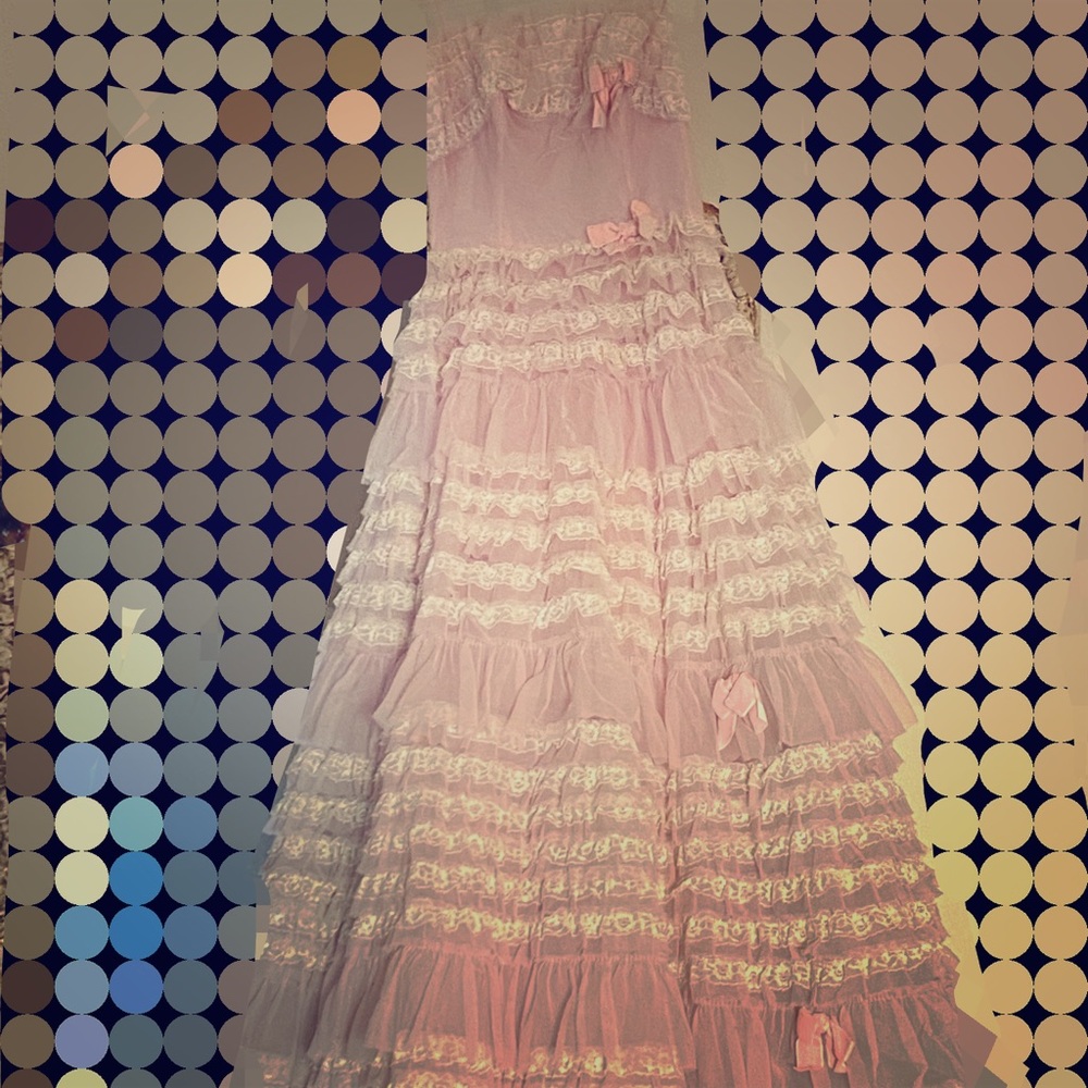 Vintage 1950’s Pink Tulle Prom Dress!!!